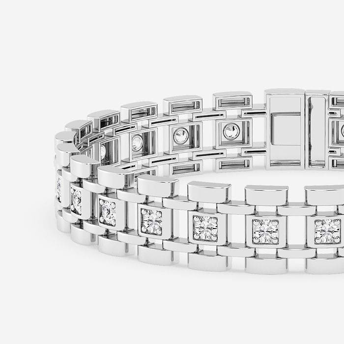 Men's Railroad Round Fashion Bracelet