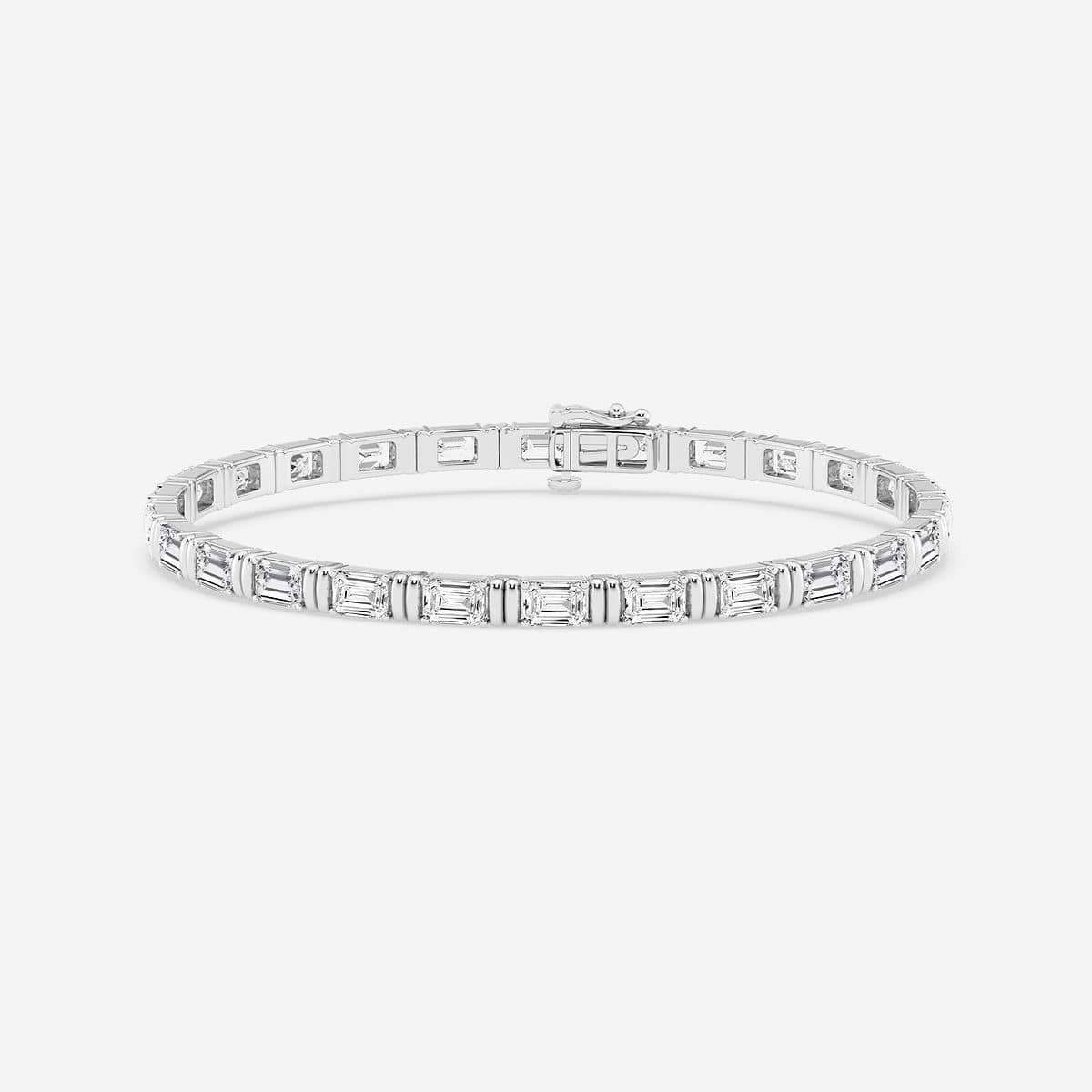 13 ctw Emerald Lab Grown Diamond Tennis Bracelet - 9.0 Inches