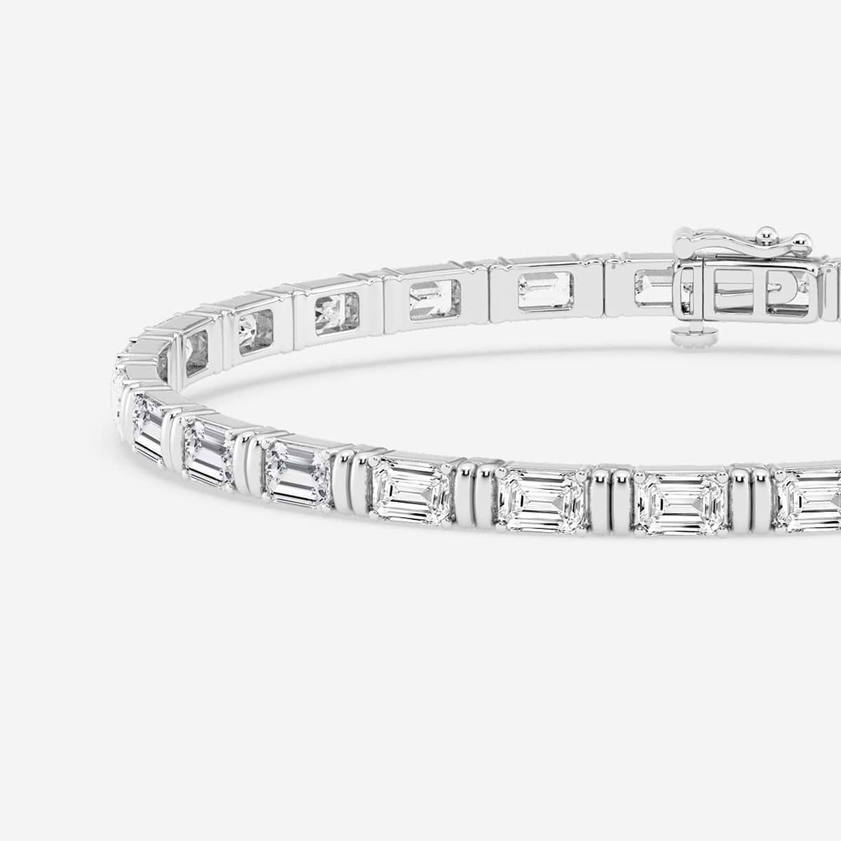 Additional Image 1 for  13 ctw Emerald Lab Grown Diamond Tennis Bracelet - 9.0 Inches