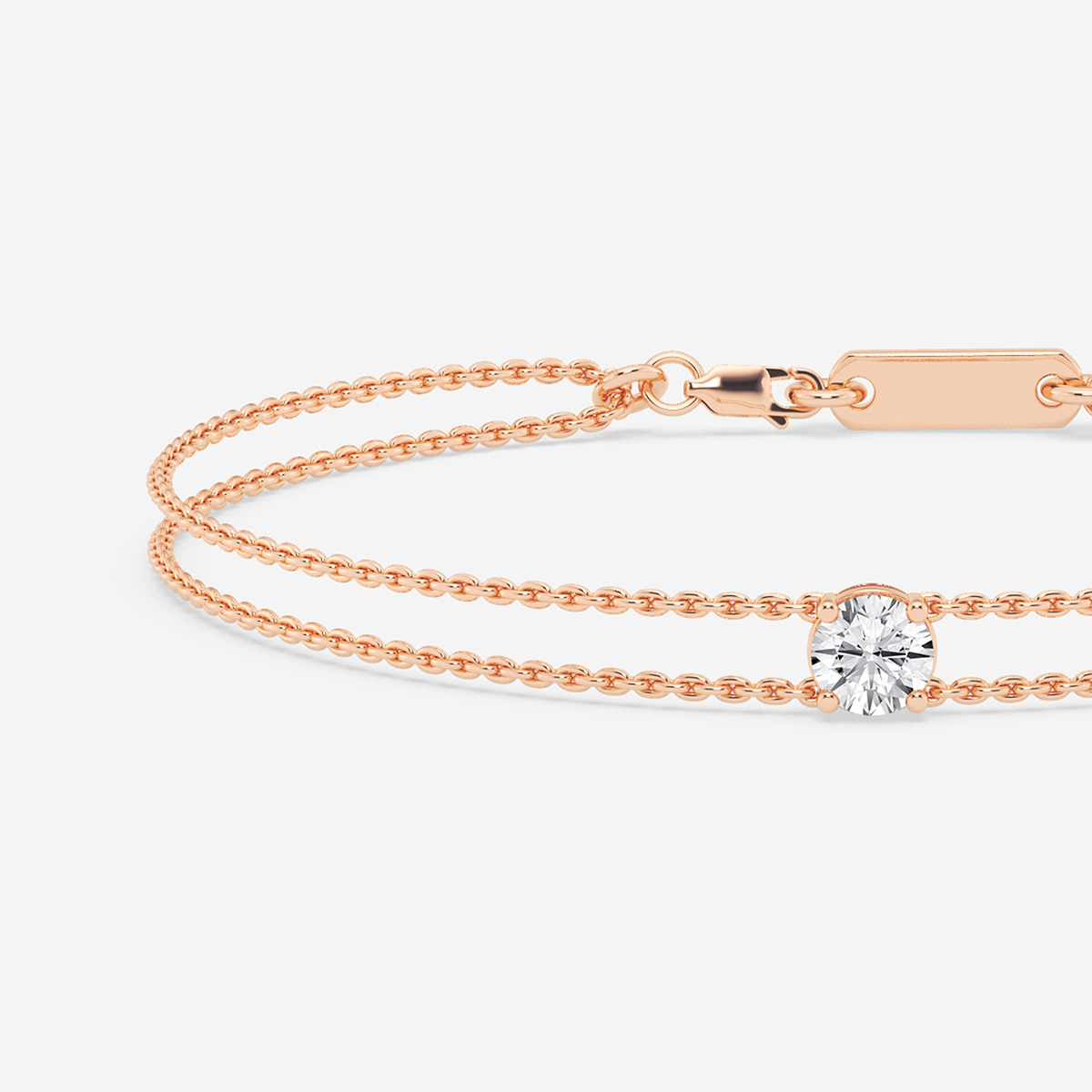 Additional Image 1 for  1/2 ctw Round Lab Grown Diamond Chain Bracelet - 6 Inches