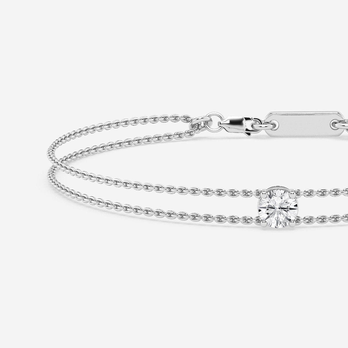 Additional Image 1 for  1/2 ctw Round Lab Grown Diamond Chain Bracelet - 7 Inches