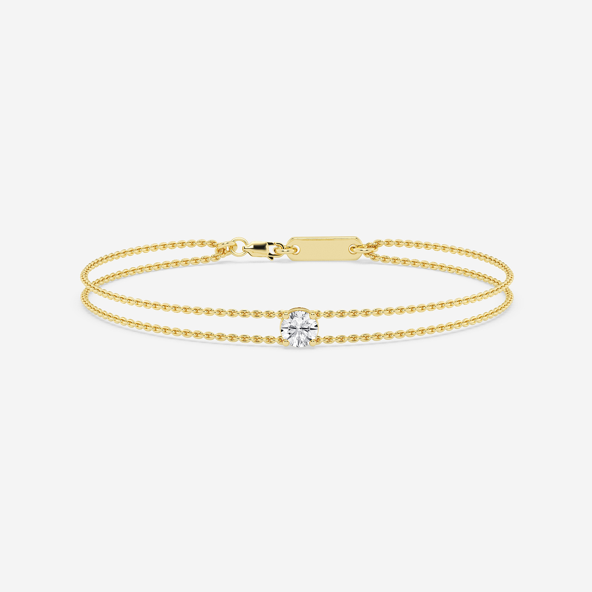 1/2 ctw Round Lab Grown Diamond Chain Bracelet - 7 Inches