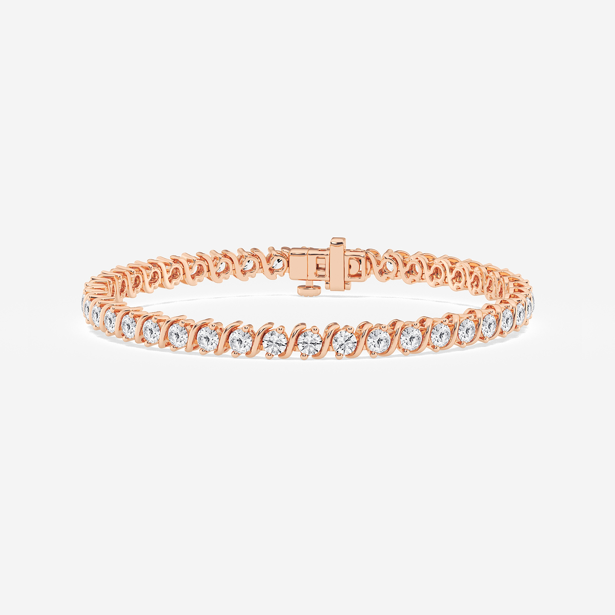 4 ctw Round Lab Grown Diamond S Tennis Bracelet - 7 Inches