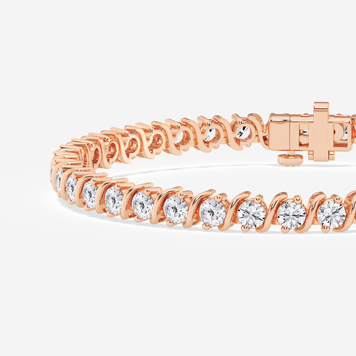 Additional Image 1 for  5 ctw Round Lab Grown Diamond S Tennis Bracelet - 6.5 Inches