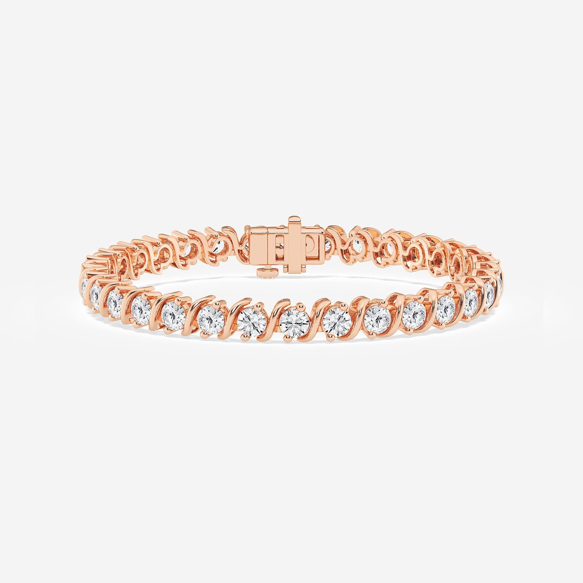 7 ctw Round Lab Grown Diamond S Tennis Bracelet - 7.5 Inches
