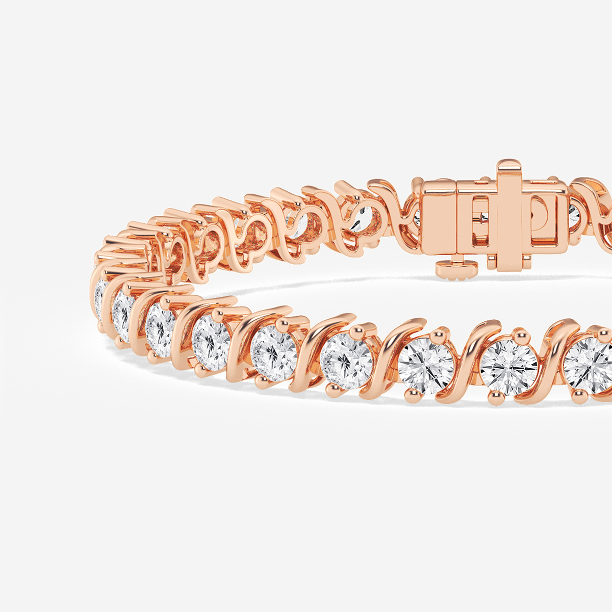 Additional Image 1 for  7 ctw Round Lab Grown Diamond S Tennis Bracelet - 7.5 Inches