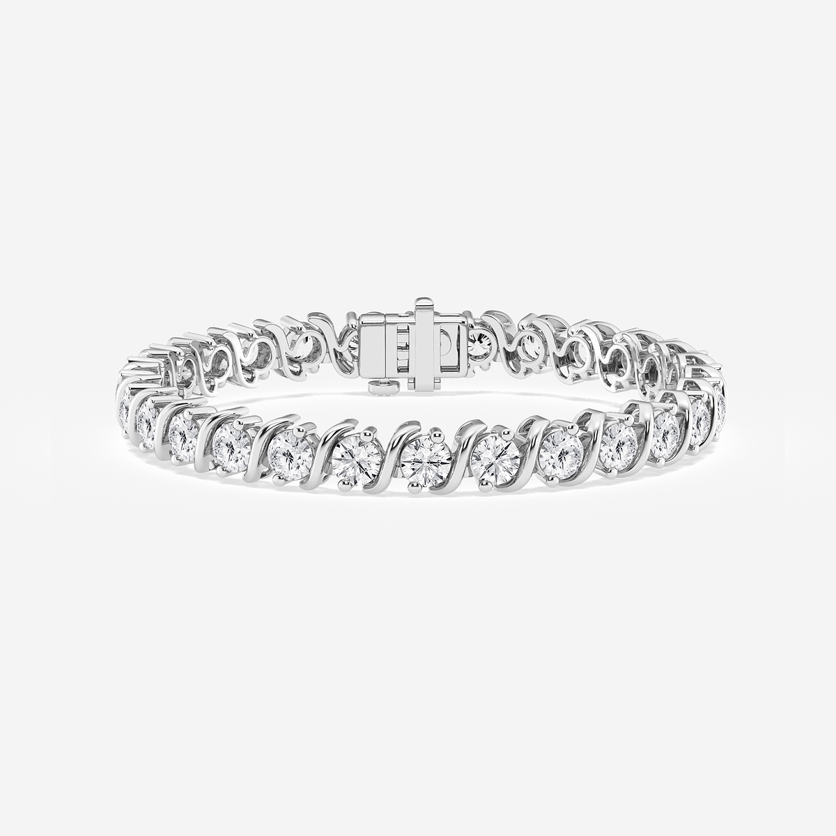 10 ctw Round Lab Grown Diamond S Tennis Bracelet - 6 Inches