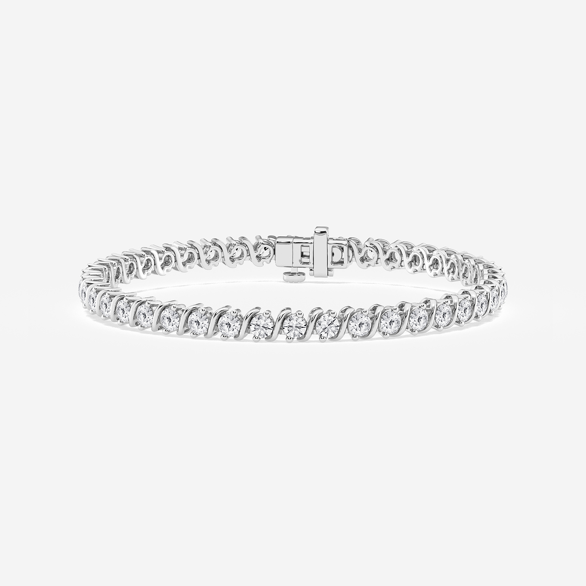 4 ctw Round Lab Grown Diamond S Tennis Bracelet - 6 Inches