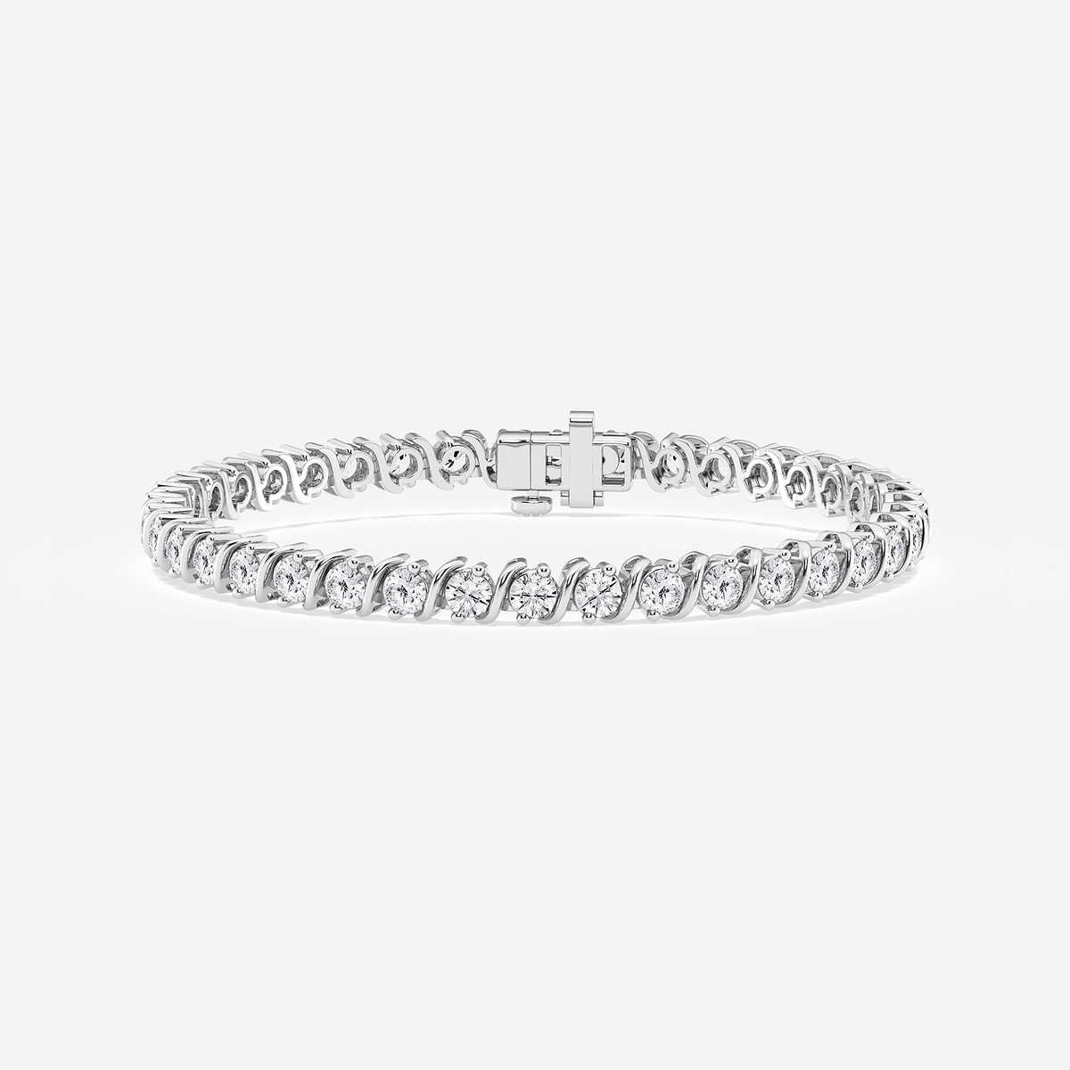 5 ctw Round Lab Grown Diamond S Tennis Bracelet - 6 Inches