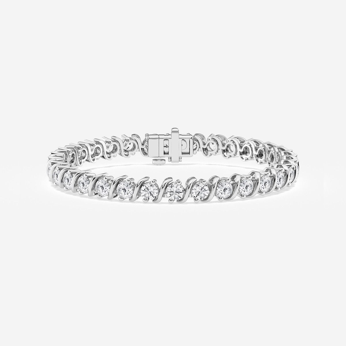 7 ctw Round Lab Grown Diamond S Tennis Bracelet - 6.5 Inches