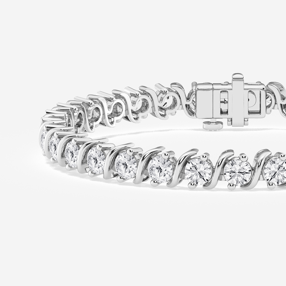 Additional Image 1 for  7 ctw Round Lab Grown Diamond S Tennis Bracelet - 6.5 Inches