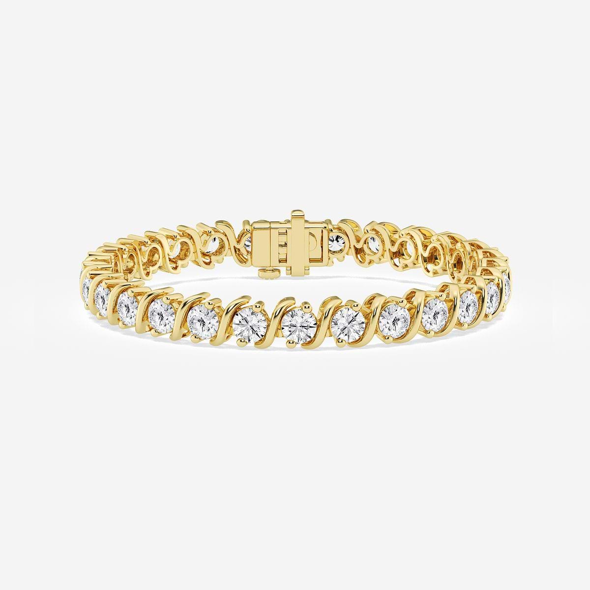 10 ctw Round Lab Grown Diamond \"S\" Tennis Bracelet - 7.5 Inches