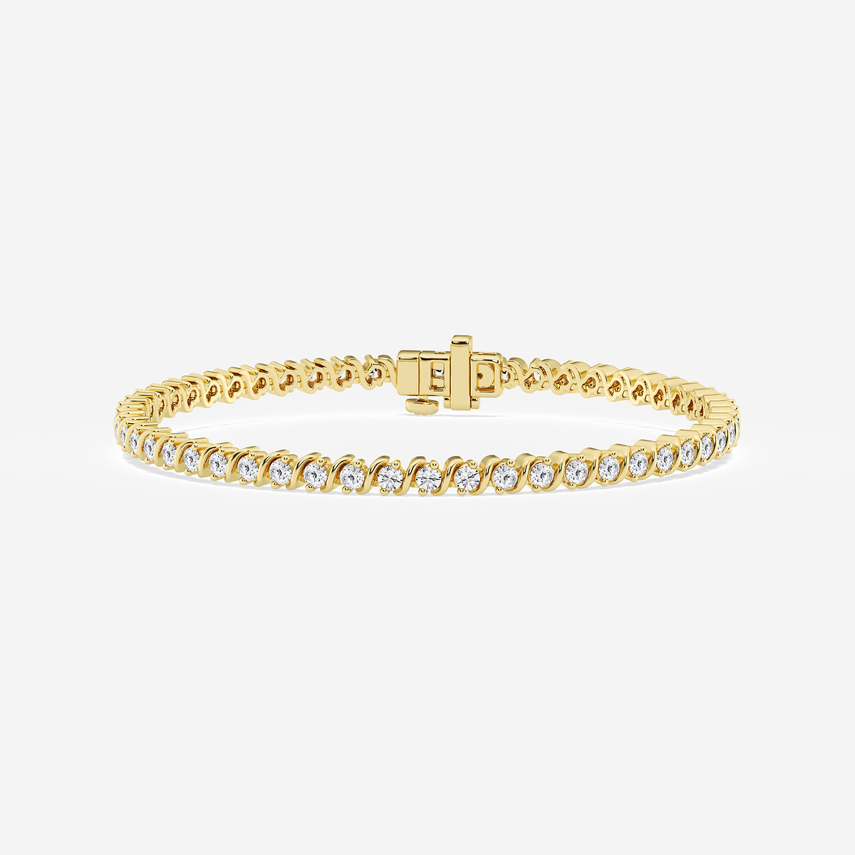 2 ctw Round Lab Grown Diamond S Tennis Bracelet - 6.5 Inches