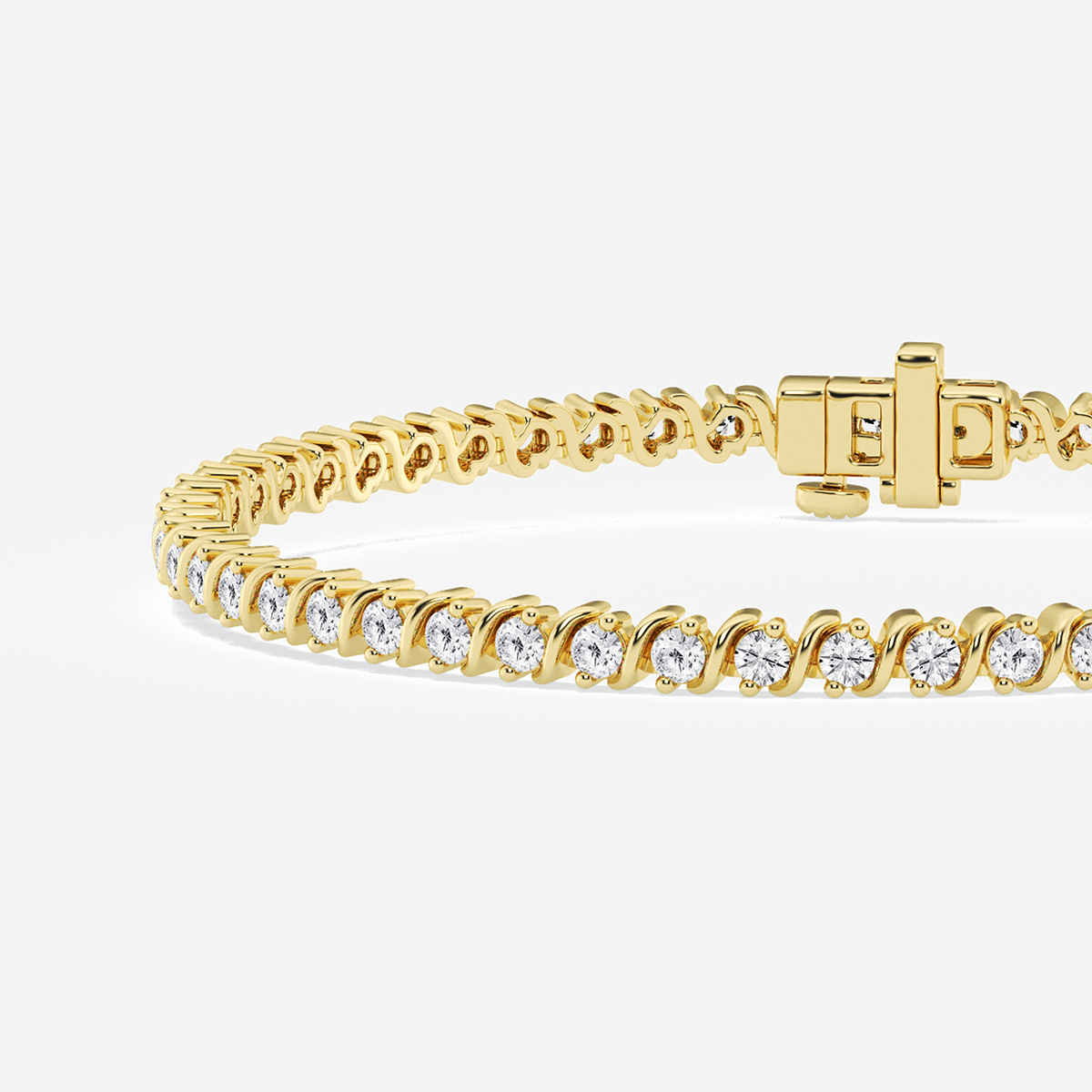Additional Image 1 for  2 ctw Round Lab Grown Diamond S Tennis Bracelet - 6.5 Inches