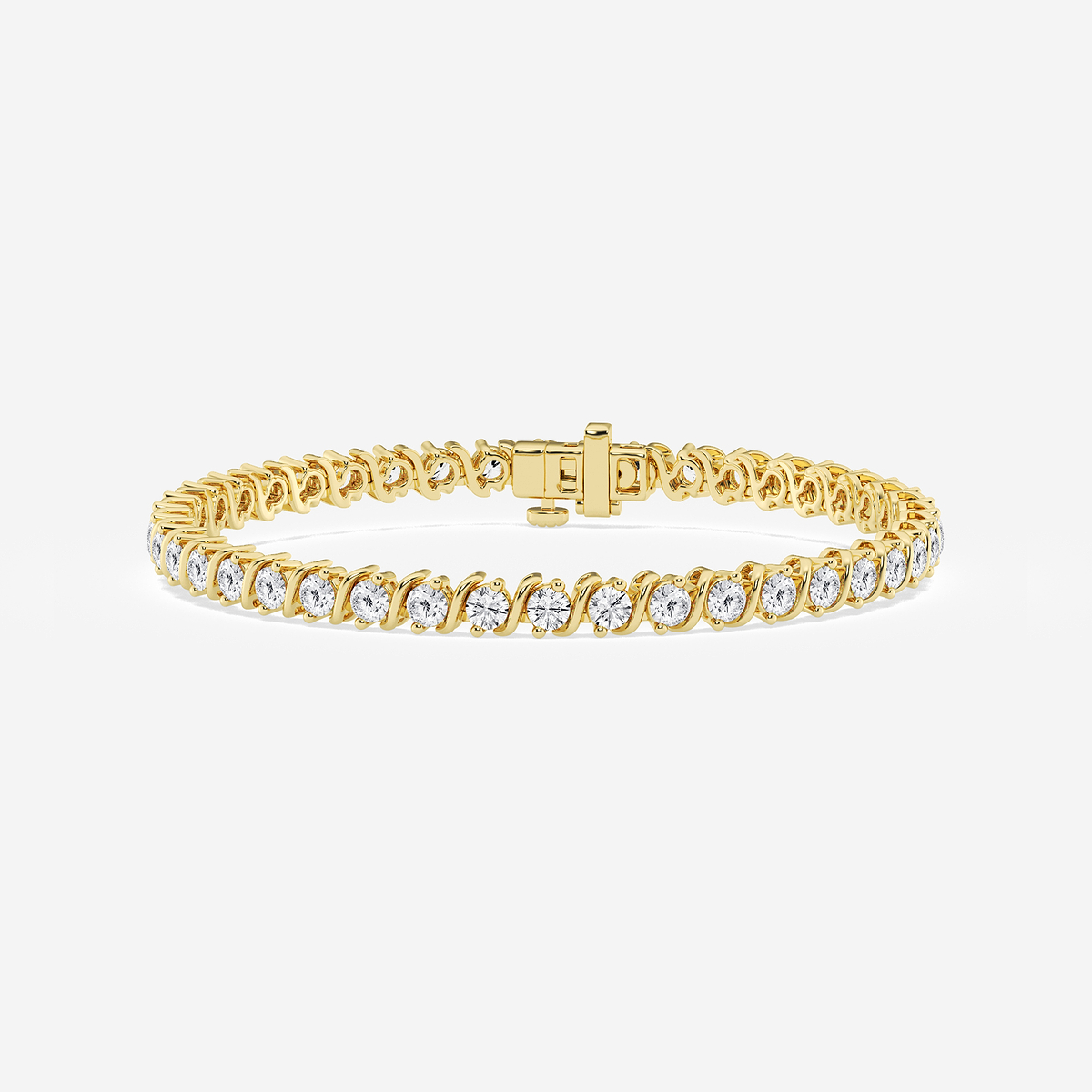 4 ctw Round Lab Grown Diamond S Tennis Bracelet - 6 Inches