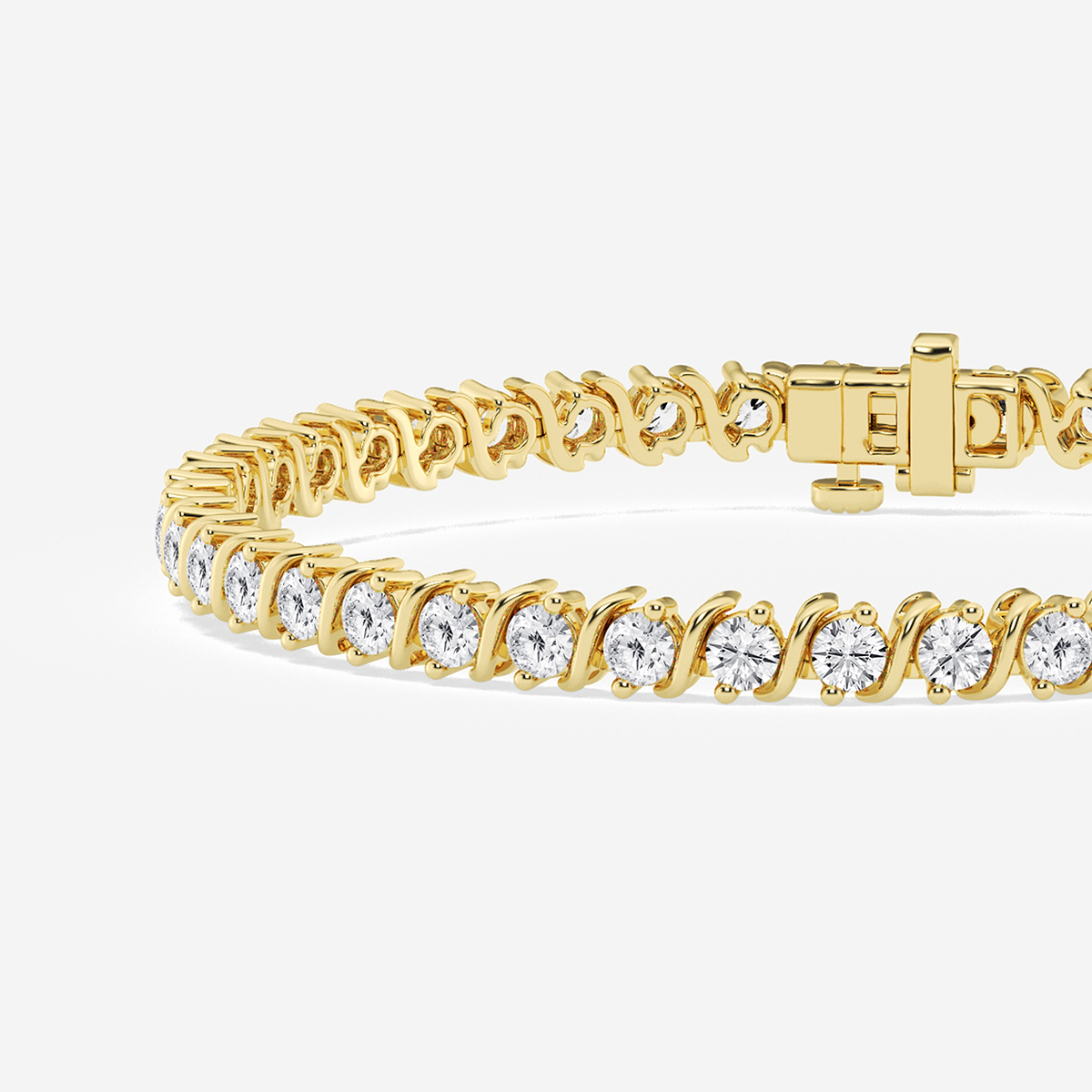 Additional Image 1 for  4 ctw Round Lab Grown Diamond S Tennis Bracelet - 6 Inches