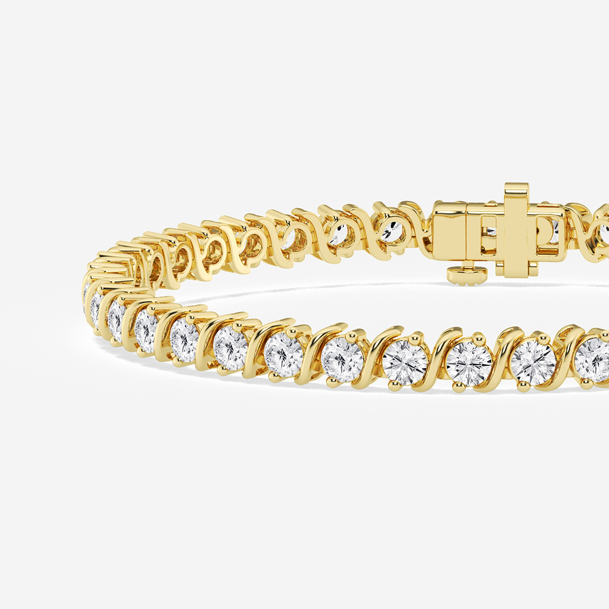 Additional Image 1 for  5 ctw Round Lab Grown Diamond S Tennis Bracelet - 6.5 Inches