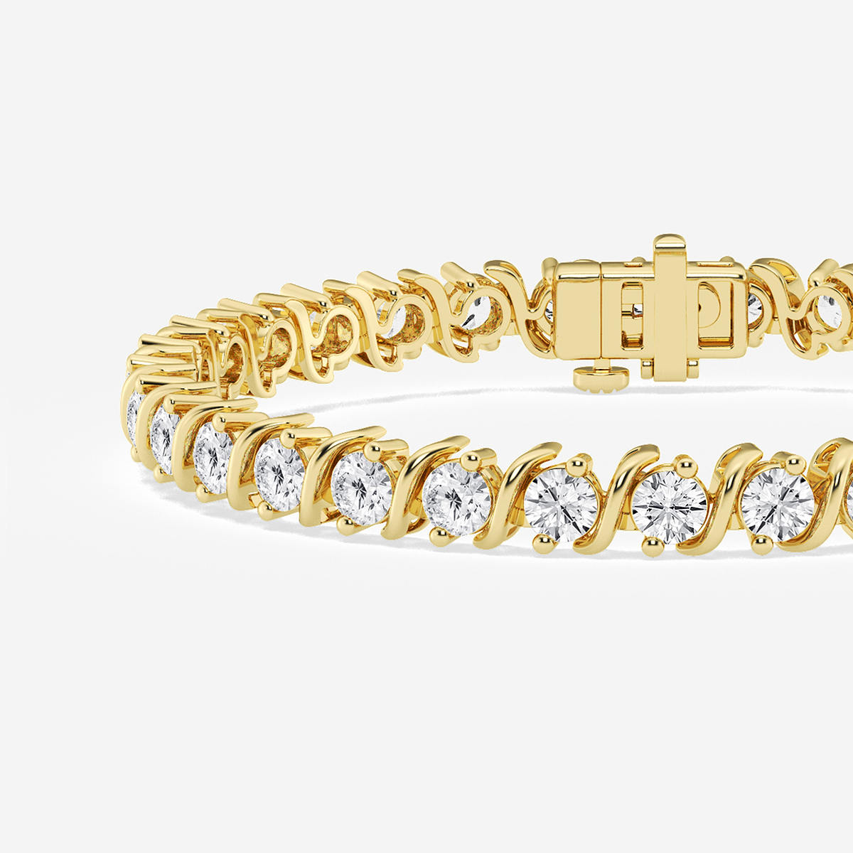 Additional Image 1 for  7 ctw Round Lab Grown Diamond S Tennis Bracelet - 6.5 Inches