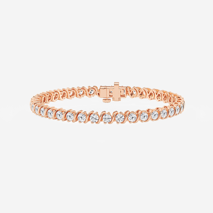 5 ctw Round Lab Grown Diamond S Tennis Bracelet - 6 Inches
