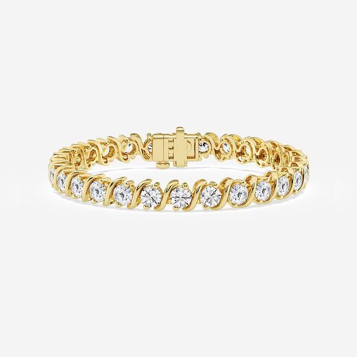 S" Round Tennis Bracelet