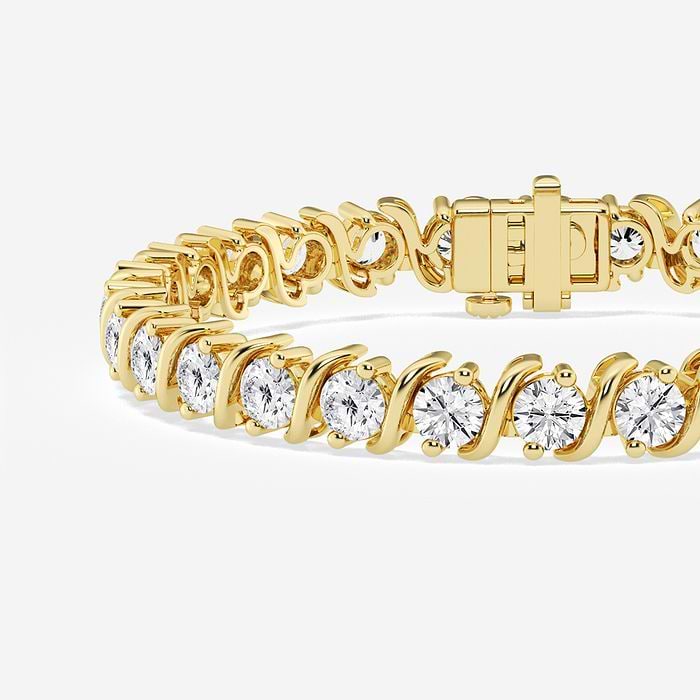 S" Round Tennis Bracelet