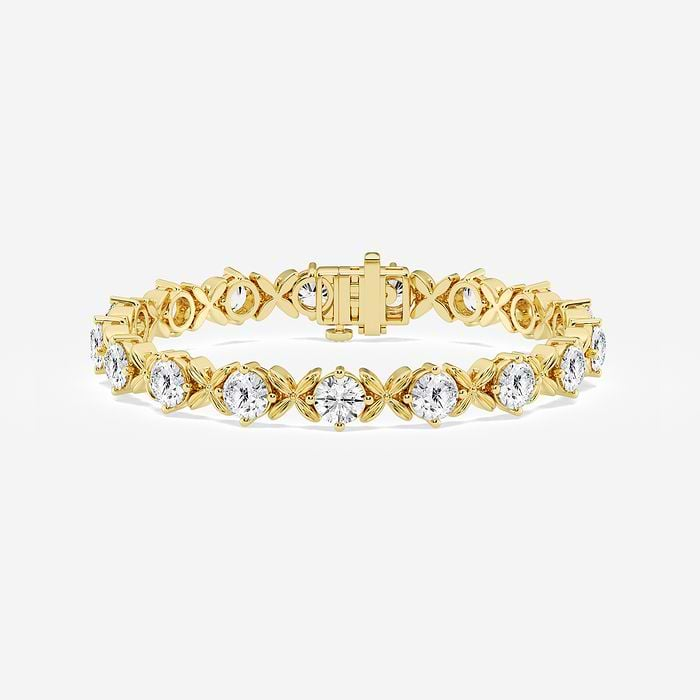 4x3mm Brilliant Simulated Diamond 14K Yellow Gold Over Pear deals Shape Link Tennis Bracelet Women's - 7