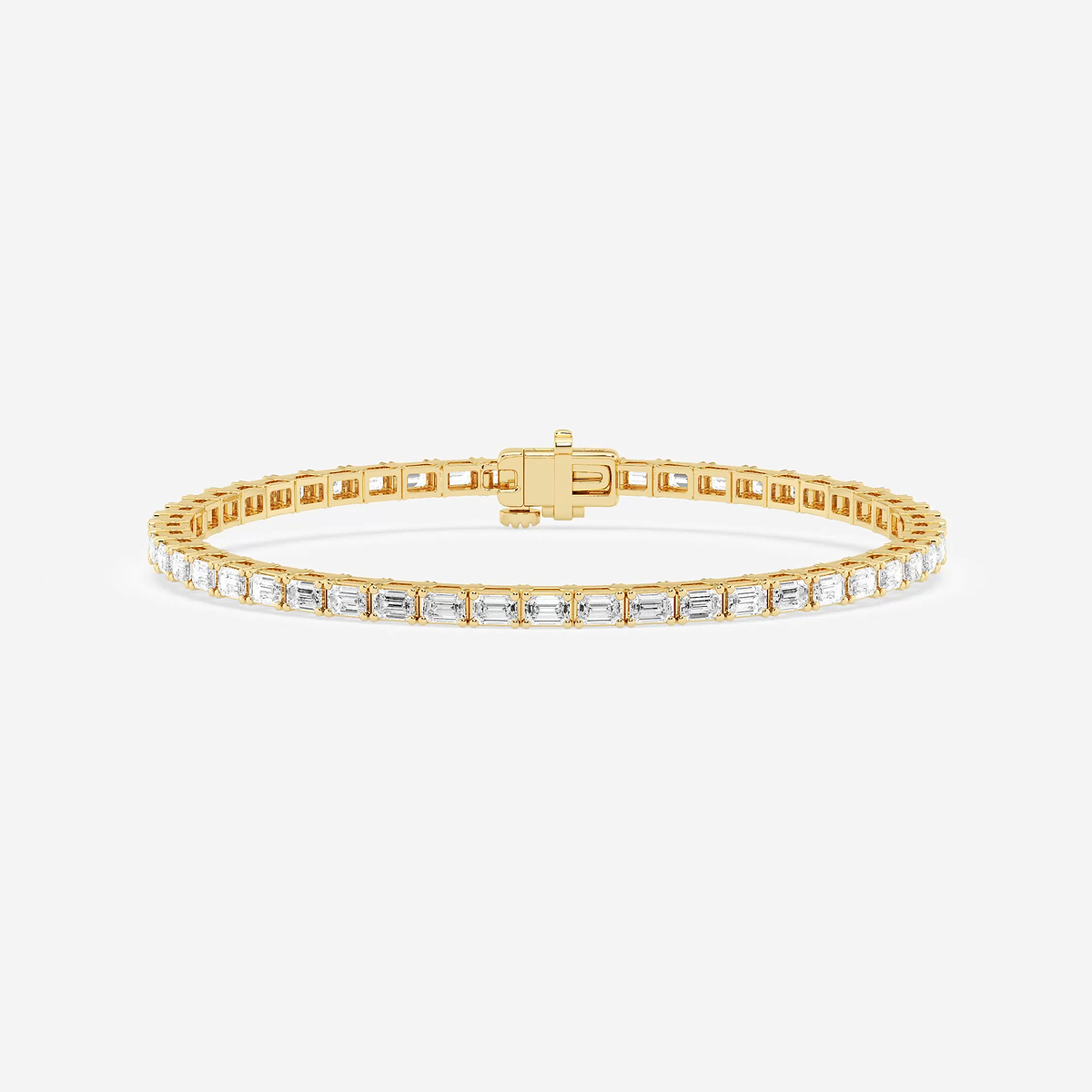 5 ctw Emerald Lab Grown Diamond East-West Tennis Bracelet - 7 Inches