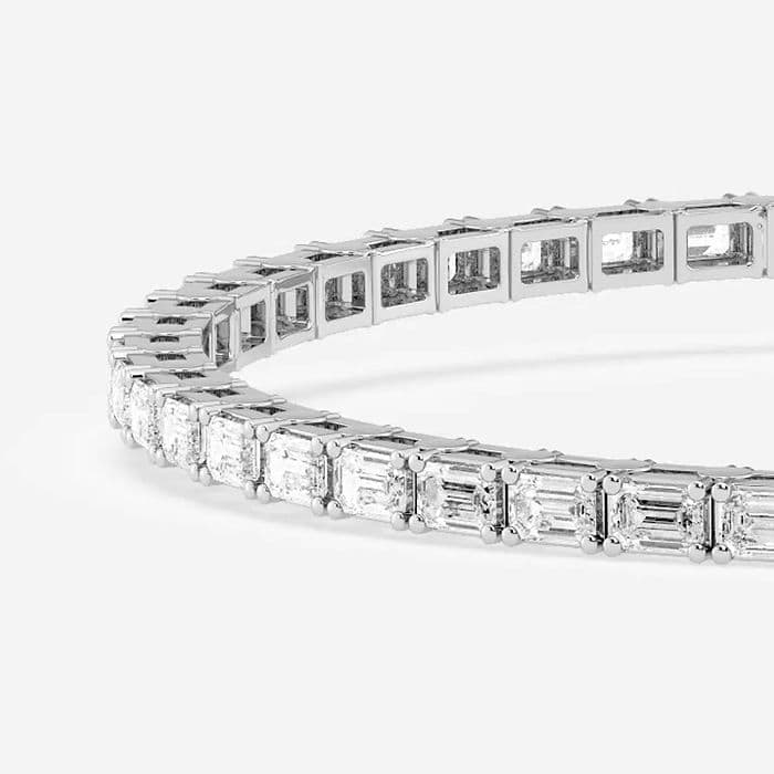 East-West Emerald Tennis Bracelet