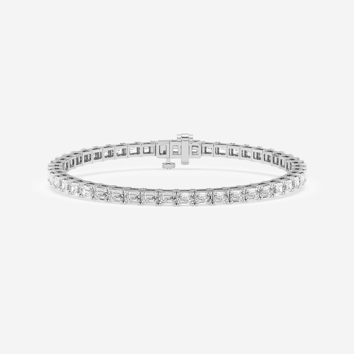 7 ctw Emerald Lab Grown Diamond East-West Tennis Bracelet
