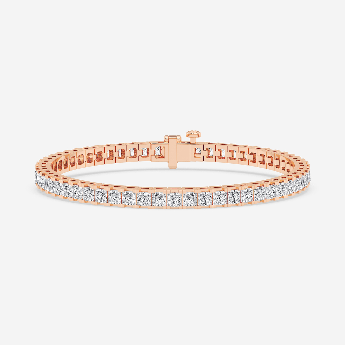 12 ctw Princess Lab Grown Diamond Tennis Bracelet - 6.5 Inches