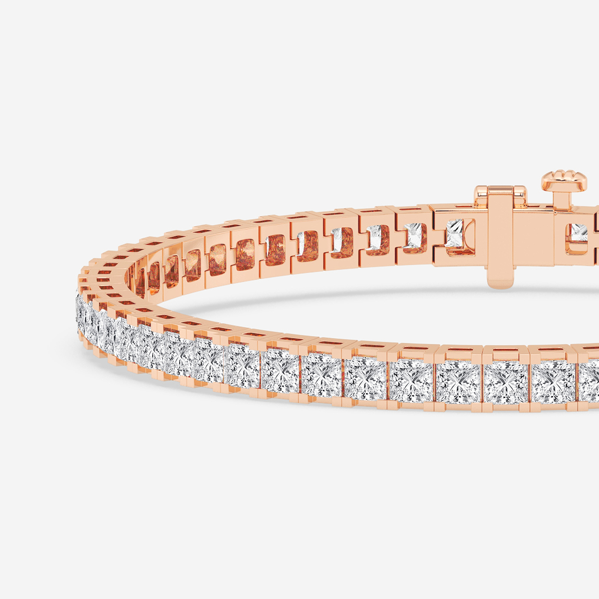 Additional Image 1 for  12 ctw Princess Lab Grown Diamond Tennis Bracelet - 6.5 Inches