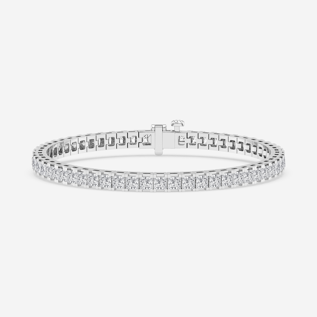 12 ctw Princess Lab Grown Diamond Tennis Bracelet - 7 Inches