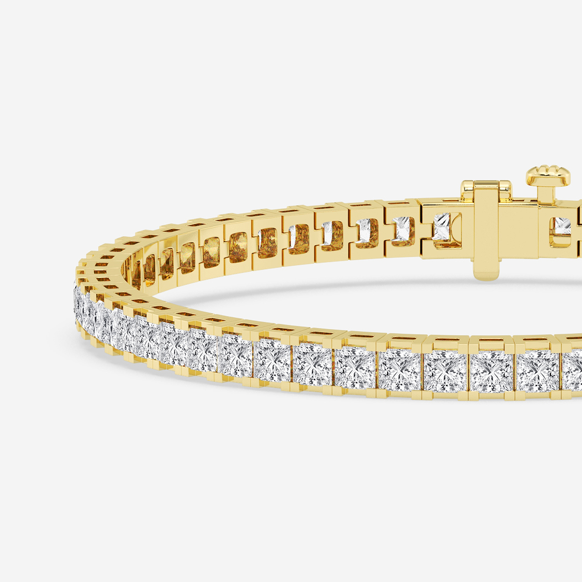 Additional Image 1 for  7 ctw Princess Lab Grown Diamond Tennis Bracelet - 7 Inches