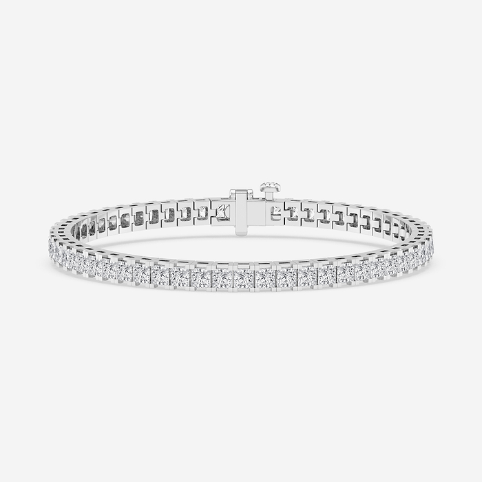 Princess Tennis Bracelet - 12 ctw Princess Lab Grown Diamond Tennis Bracelet - 7 Inches