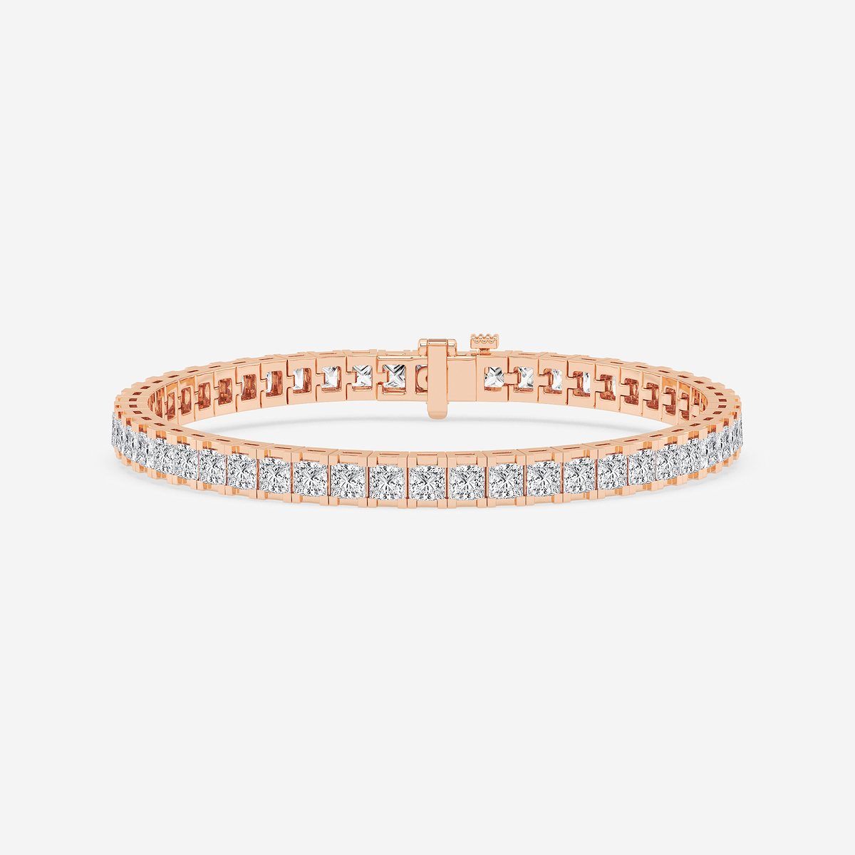 15 ctw Princess Lab Grown Diamond Tennis Bracelet - 6.5 Inches