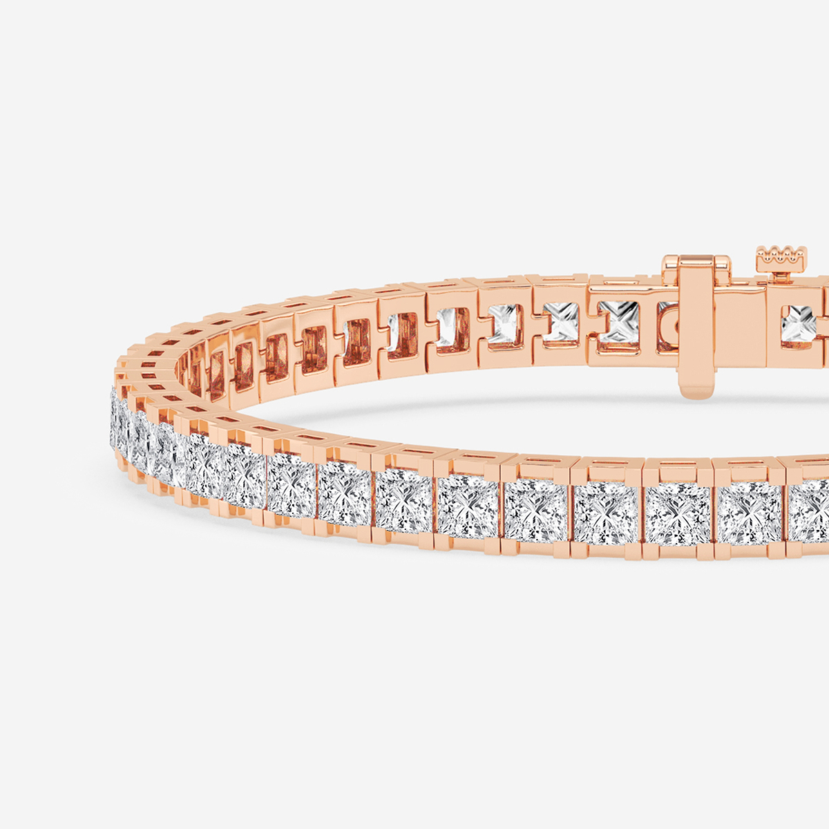 Additional Image 1 for  20 ctw Princess Lab Grown Diamond Tennis Bracelet - 7 Inches