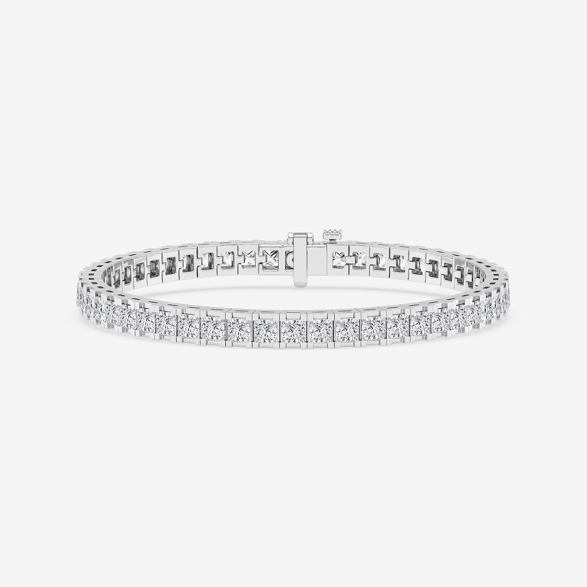 10 ctw Princess Lab Grown Diamond Tennis Bracelet - 6.5 Inches