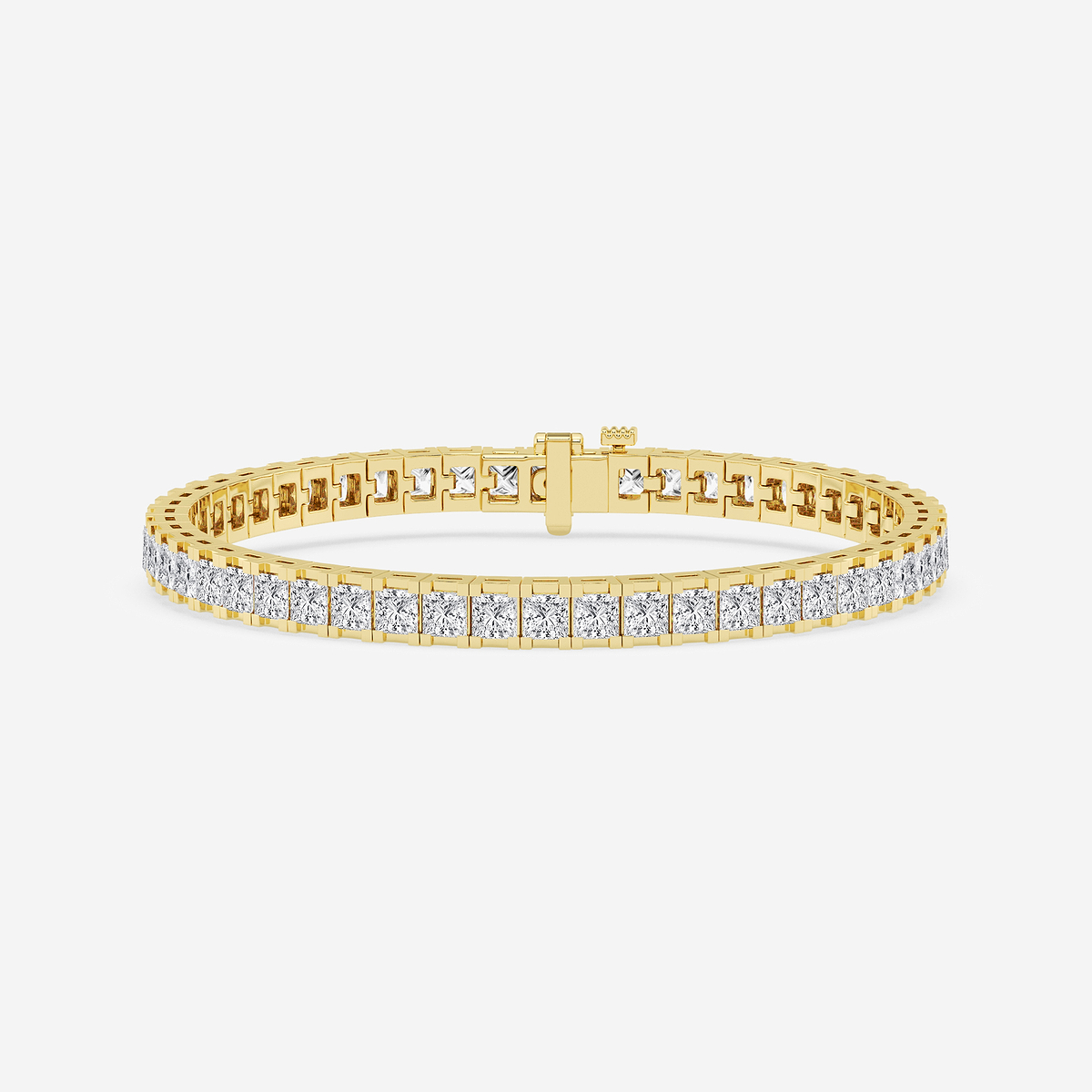 20 ctw Princess Lab Grown Diamond Tennis Bracelet - 8 Inches
