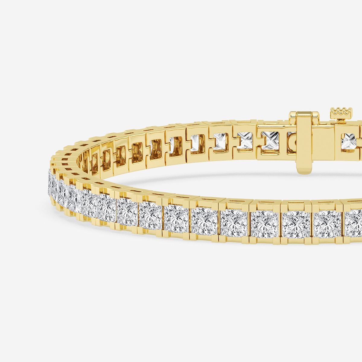 Additional Image 1 for  10 ctw Princess Lab Grown Diamond Tennis Bracelet - 7 Inches