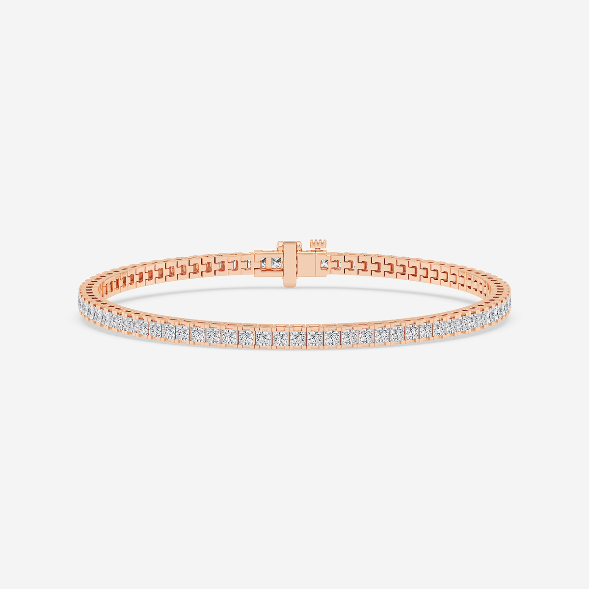 5 ctw Princess Lab Grown Diamond Tennis Bracelet - 6.5 Inches