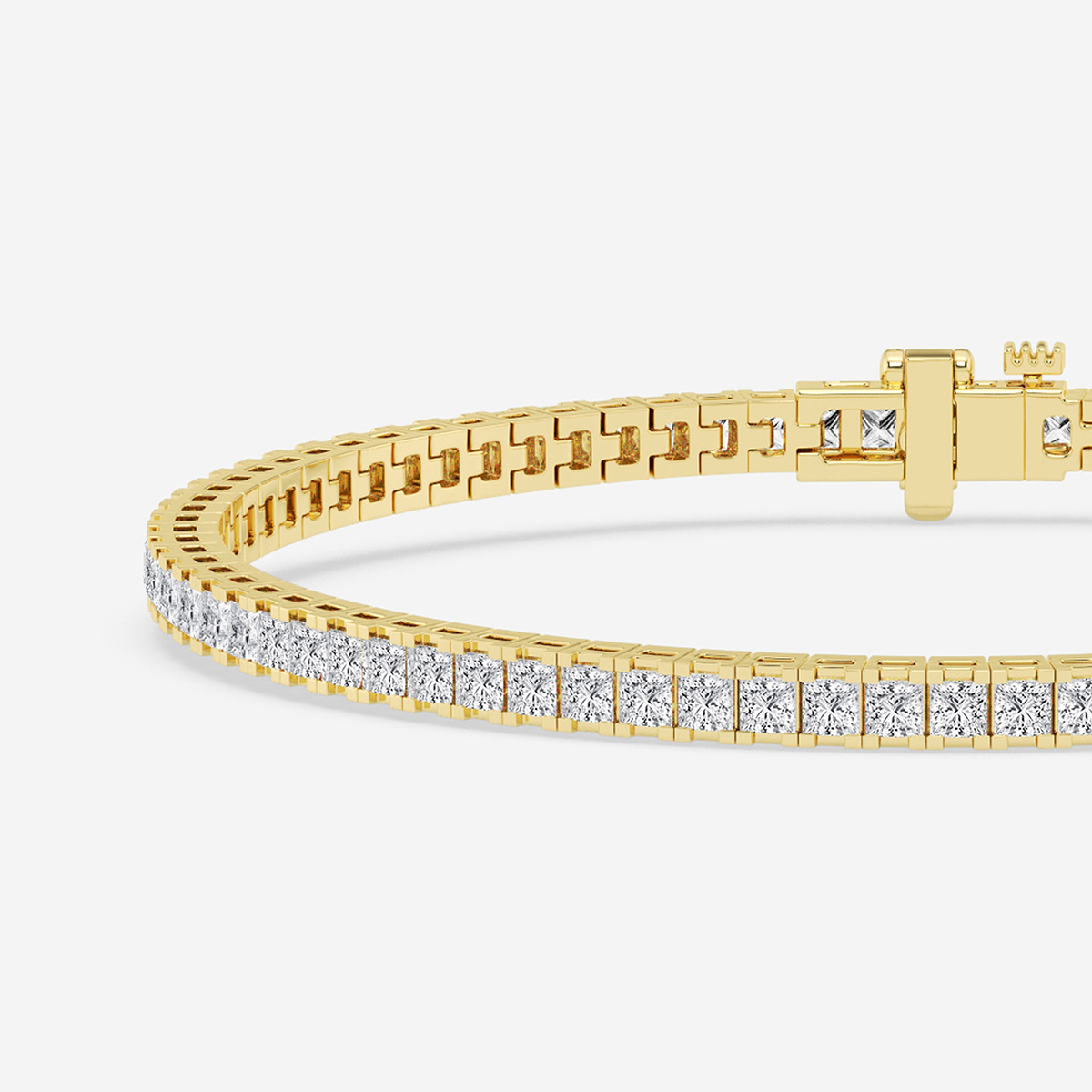 Additional Image 1 for  5 ctw Princess Lab Grown Diamond Tennis Bracelet - 7 Inches