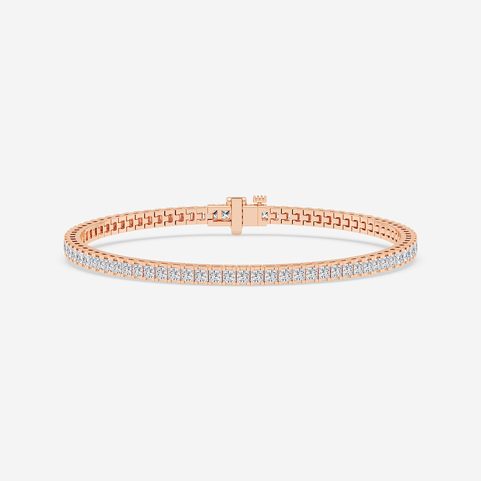 5 ctw Princess Lab Grown Diamond Tennis Bracelet - 7 Inches
