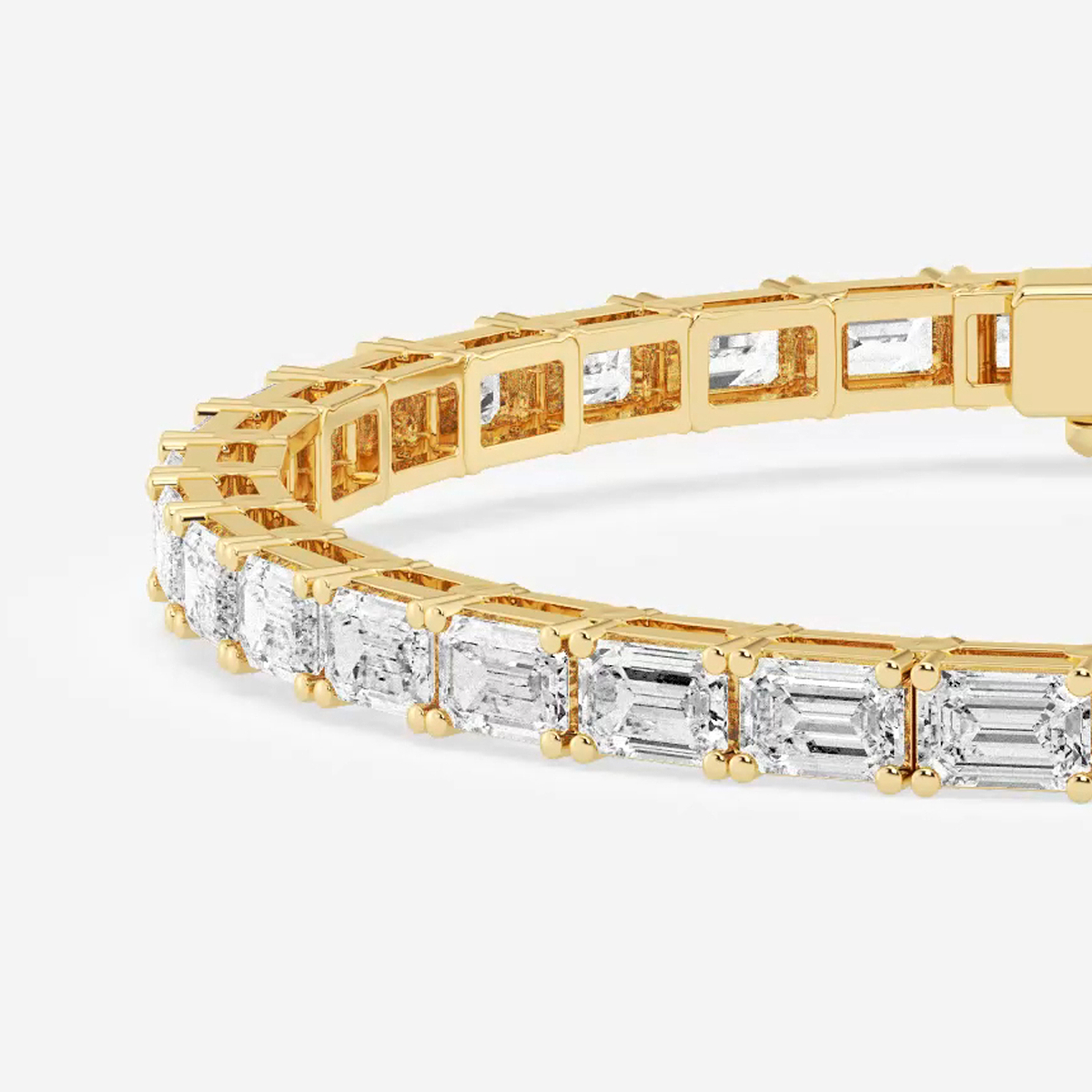 Additional Image 1 for  9 ctw Emerald Lab Grown Diamond East-West Tennis Bracelet - 7 Inches