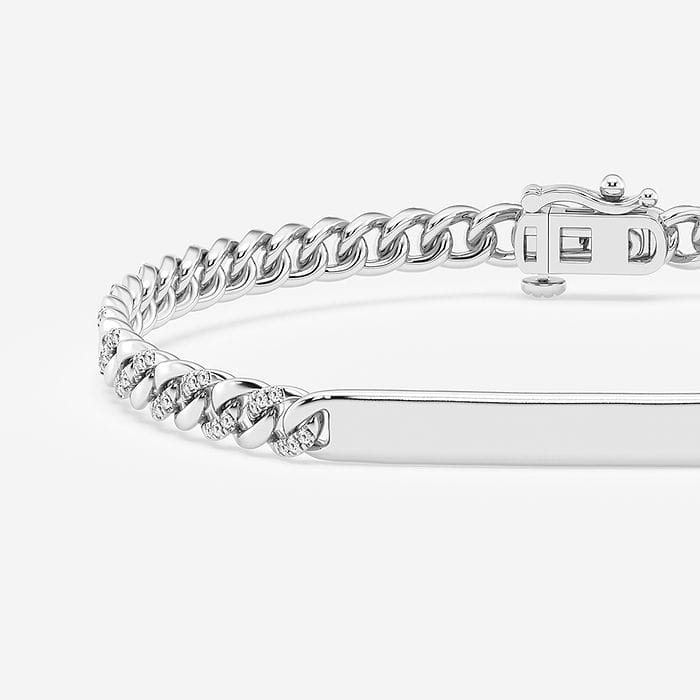 ID Style Cuban Round Link Bracelet