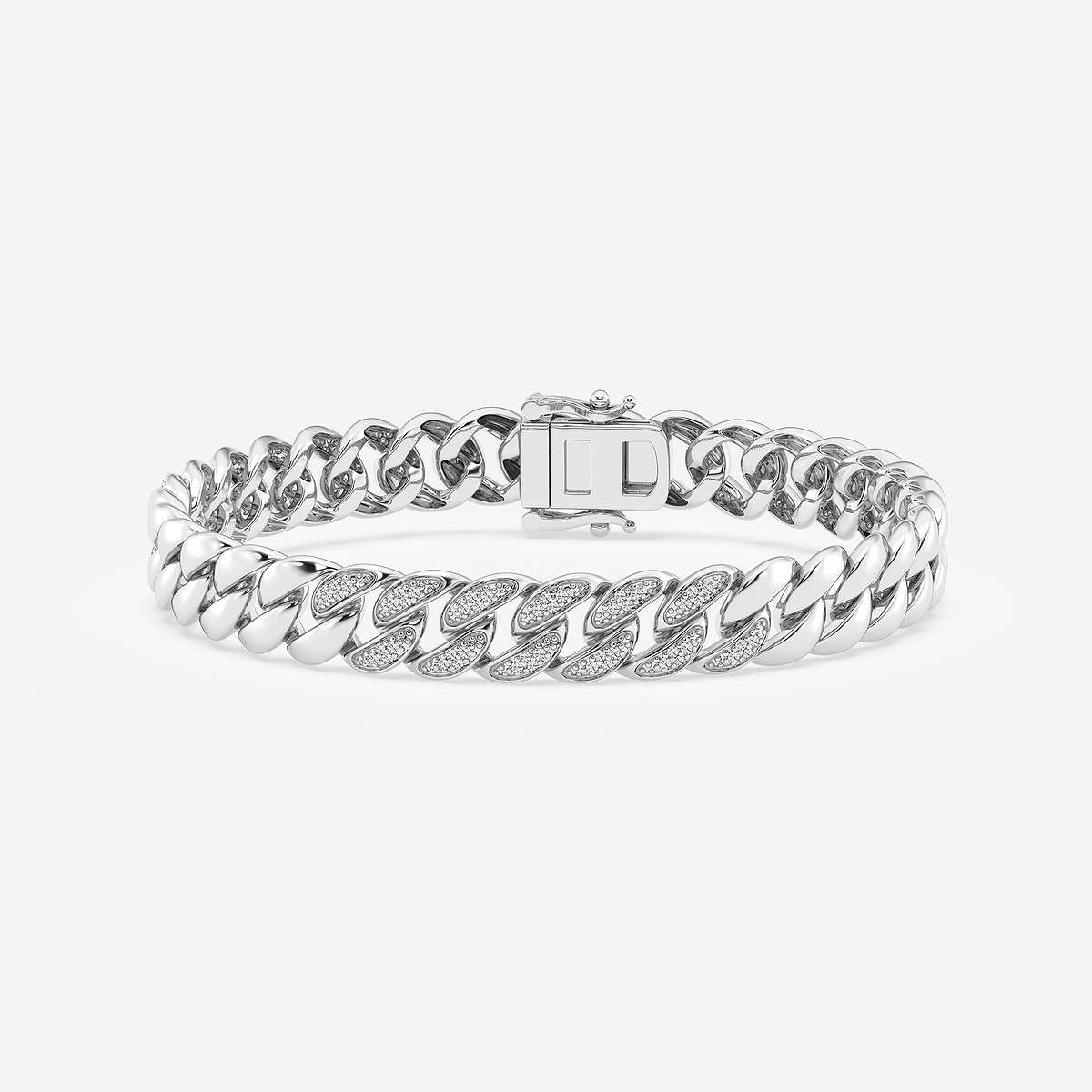 1/2 ctw Round Lab Grown Diamond Cuban Link Bracelet - 7.5 Inches