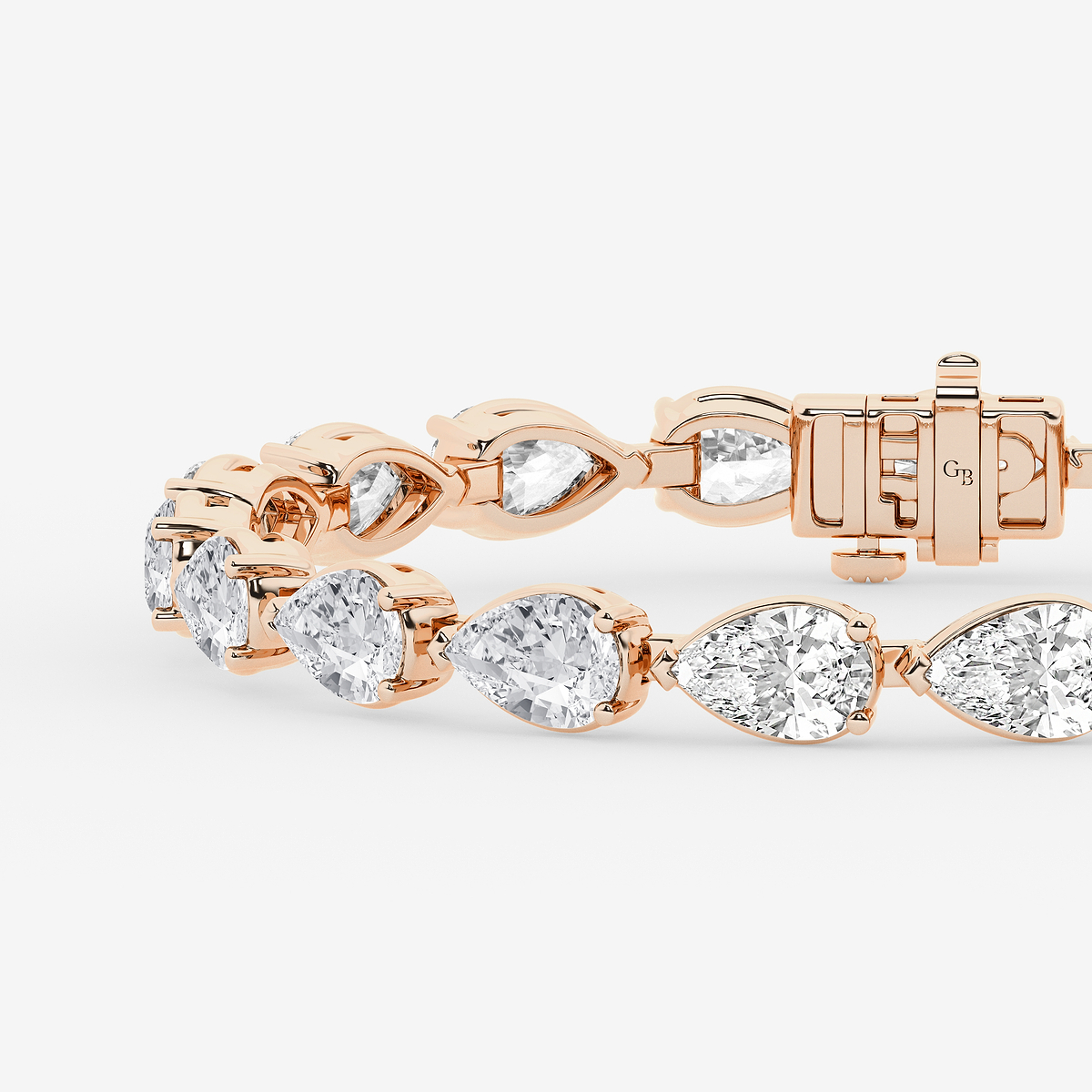 Additional Image 1 for  15 ctw Pear Lab Grown Diamond East-West Tennis Bracelet - 6.5 Inches