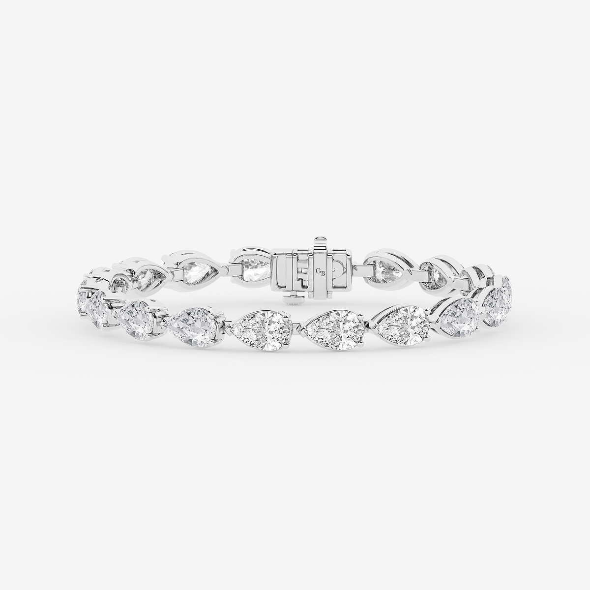 15 ctw Pear Lab Grown Diamond East-West Tennis Bracelet - 7 Inches