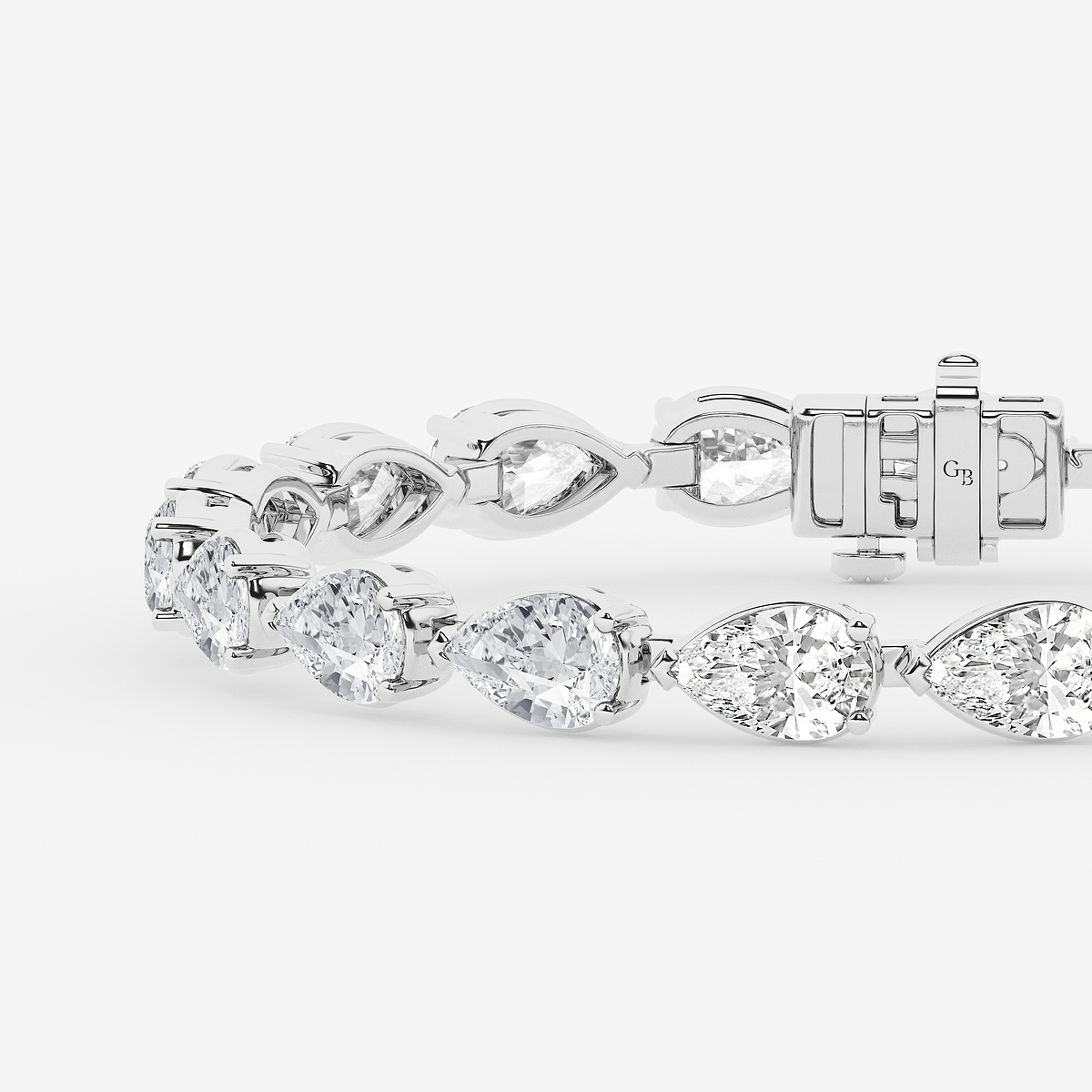 Additional Image 1 for  15 ctw Pear Lab Grown Diamond East-West Tennis Bracelet - 7 Inches