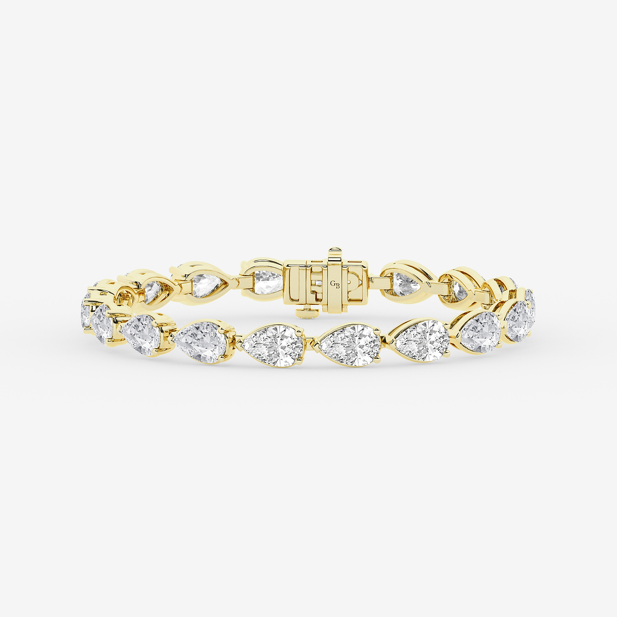 20 ctw Pear Lab Grown Diamond East-West Tennis Bracelet - 6 Inches