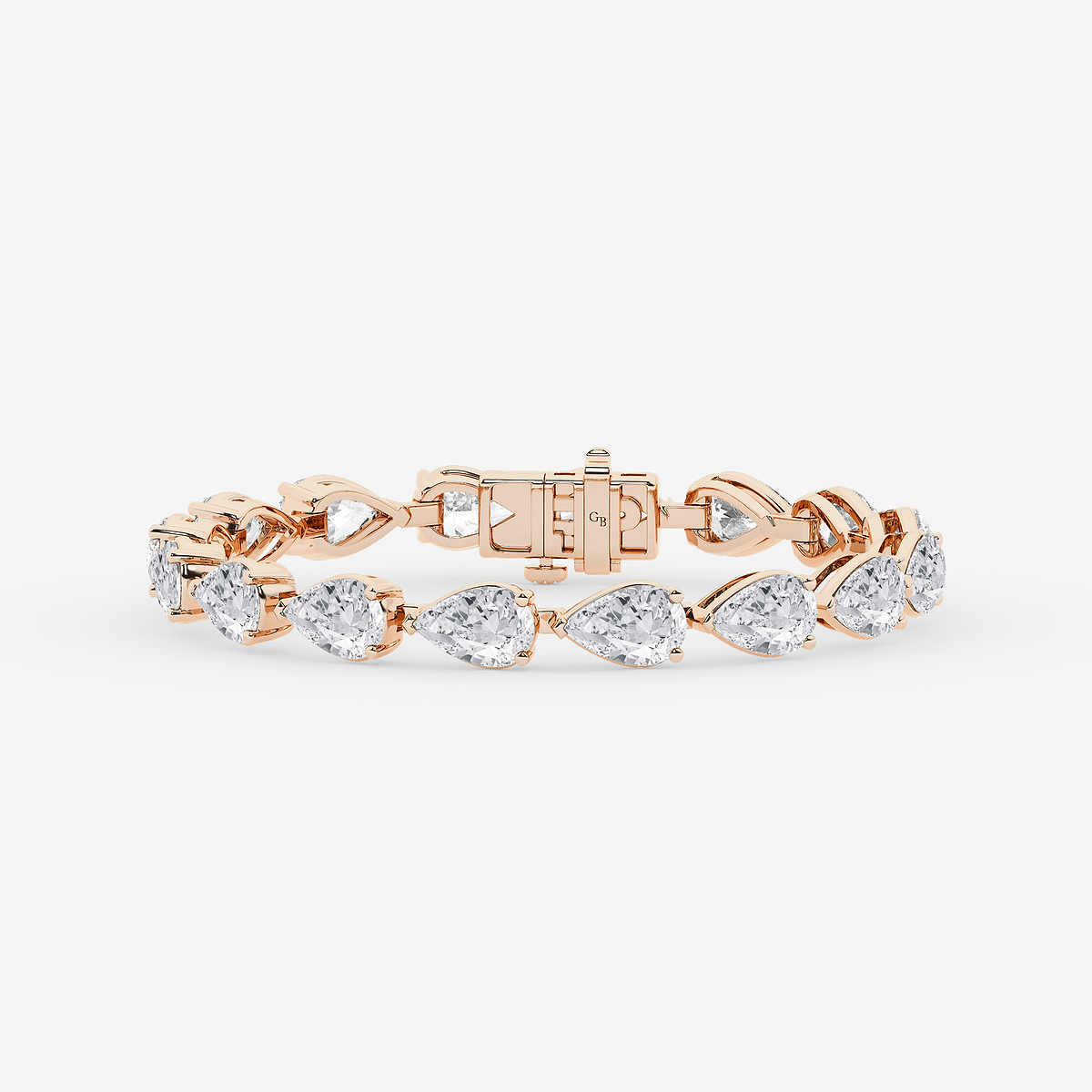 25 ctw Pear Lab Grown Diamond East-West Tennis Bracelet - 7.5 Inches